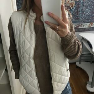 NEVER WORN Laura Scott White Quilted Vest